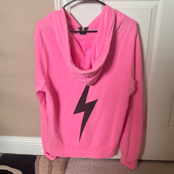 Aviator Nation Pink Hoodie with Bolt Size Medium - Picture 2 of 3